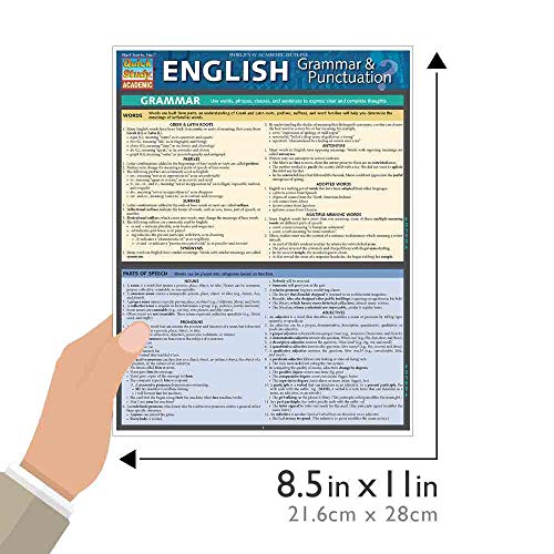 English Grammar & Punctuation QuickStudy Laminated Reference Guide