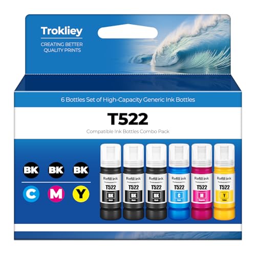 522 Ink Refill Bottles ET-2800 ET-2400 ET-4800 ET-2803 ET 2800 ET 4800 for 522 Ink Bottles Ink 522 Compatible for ET2800 ET 2400 ET4800 ET2400 ET 2803 ET2803 ET-2720 ET-4700 ET-4810 ET-2840 Printer