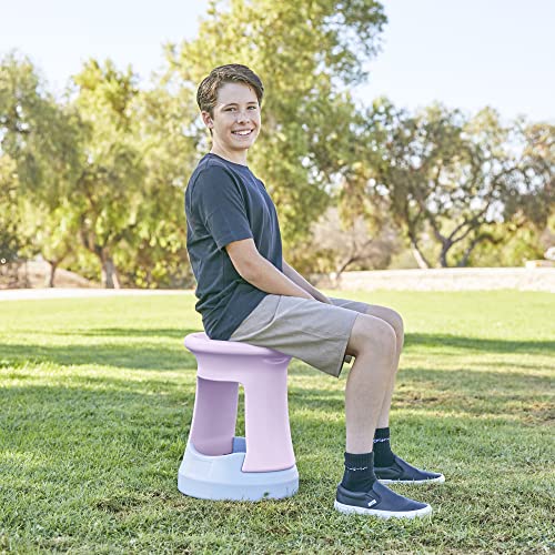 ECR4Kids Storage Wobble Stool, 18in Seat Height, Active Seating, Light Purple/Light Grey