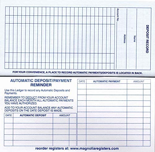 Magnolia Registers 10-Pack Checkbook Registers with 2023-2025 Calendars, 6x3 in