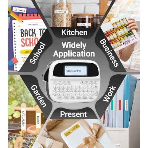 Handheld Label Maker Waterproof-Labels, Bluetooth Labeler for Kids School Items, Labeling Machine with Backlit LCD, QWERTY Keyboard & APP Connectivity for Teachers Gift, Home & Office Organization