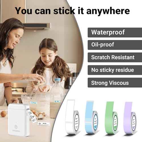 ORGBRO Label Maker Machine with Tape, X1 Portable Bluetooth Mini Label Printer, Support Pre-Cut & Continuous Label, Wireless Small Label Makers with Versatile App for School Home Office Organization