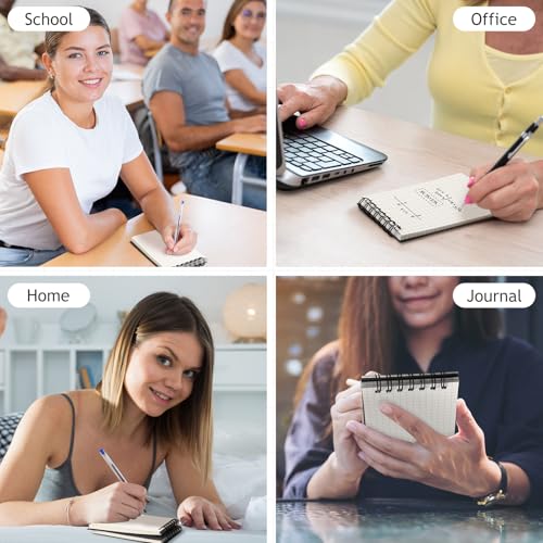 Jutom 100 Pcs Mini Pocket Notebooks Bulk 3x5 Graph Paper Top Spiral Notebook 120 Pages 80 Gsm Mini Grid Notepads Small Memo Pads for Home Classroom Office Business Work Supplies (Black)