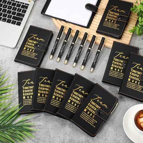 Honoson 12 Set Team Appreciation Gifts Bulk for Employee Staff Rad Tech Week Perioperative Nurses Practitioner Appreciation A5 Leather Notebook with Ballpoint Pen for Coworker Nurse Teacher