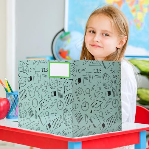 Crtiin 24 Pcs Desk Dividers for Students Privacy Folders Dark Color - Cardboard Classroom Desk Privacy Shields