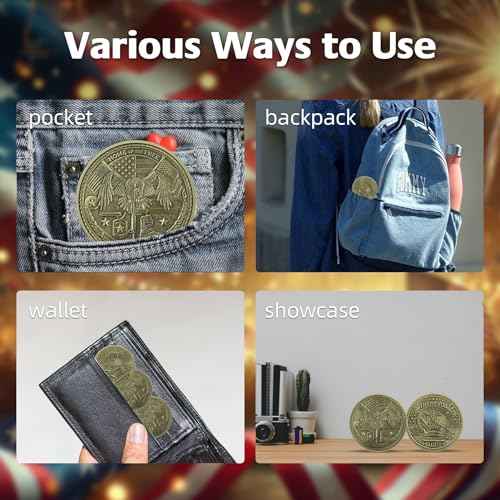 50Pcs Military Veterans Challenge Coin Bulk Honoring Patriotic Emblem Shield Eagle Flag Thanks for Your Service Coins Appreciation Gifts for US Army Commemorative Coin Veterans