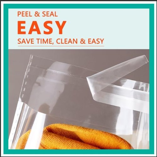 iMailer Clear Plastic Cellophane Bags - Resealable 6" x 9" for Cards, Photos & Treats