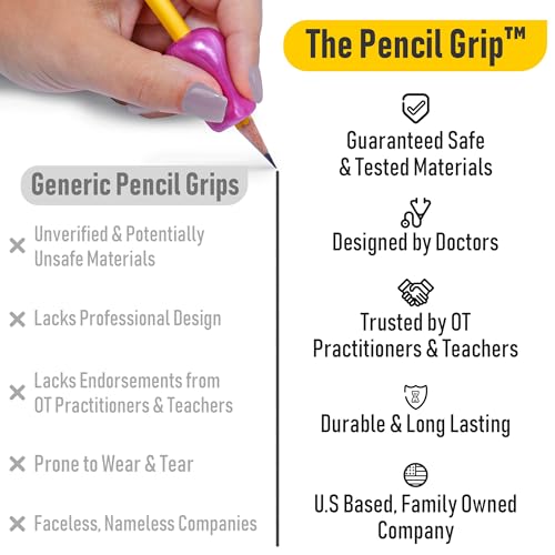 Multicolor 6 Pack The Pencil Grip Original Ergonomic Pencil Holders for Kids & Adults