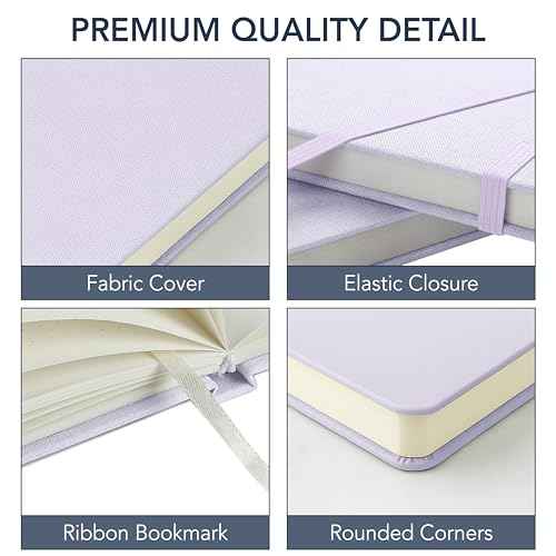 Mr. Pen- Dotted Journal Notebook, A5 Midium Size (5.7"x8.4"), 160 Pages/80 Sheets, Fabric Hardcover, 100 GSM Thick Paper, Buller Dotted Journal