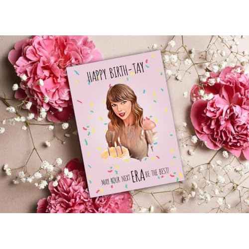 Funny Birthday Card Styles- Singer Era Birthtay Foldable Style - Happy Birthtay Sweet Birthday Gifts for Women Girls Her Him Men for Fans - 5x7 Birthday Card with Envelop