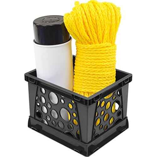 Storex Micro Crate, 6.75" x 5.8" x 4.8", Black, 18-Pack (63101A18C)