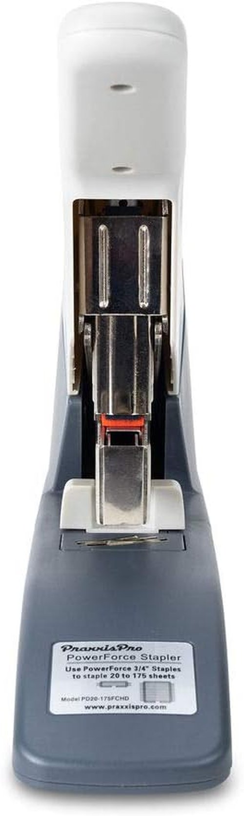 PowerForce 175 Heavy Duty Flat Clinch Stapler - Staples 20 to 175 Sheets | Includes 400 Staples & Remover