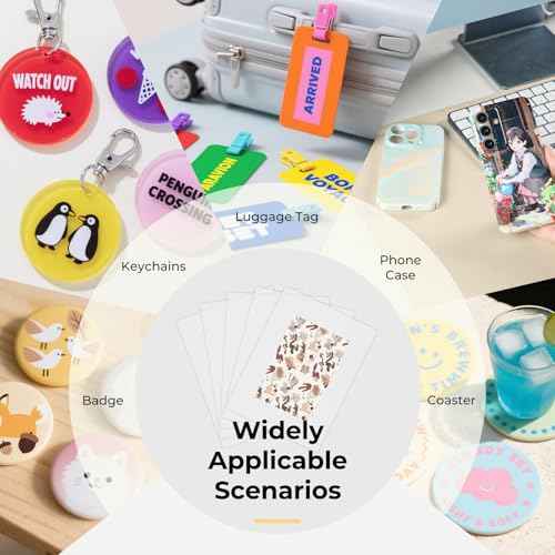 HTVRONT Printable Sublimation Heat Transfer Film for Phone Case Heat Press£¬20 Pack 3D Sublimation Film Sheets for Phone Cases Mugs£¬A4 8.5" x 11" Sublimation Transfer Paper for Badge, Keychains