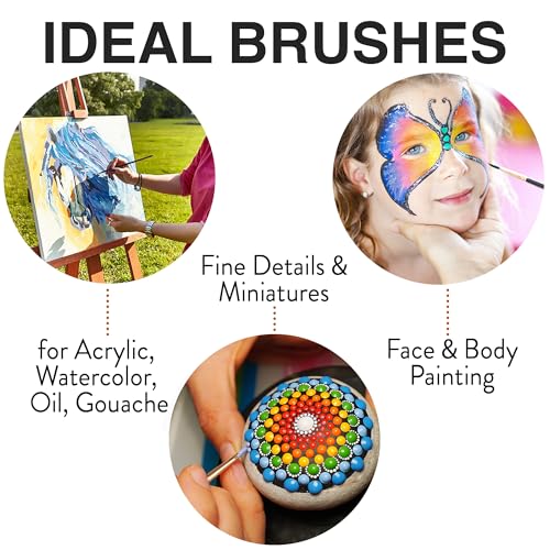 12-Piece Artist Watercolor Paint Brush Set for Professional & Beginner Use