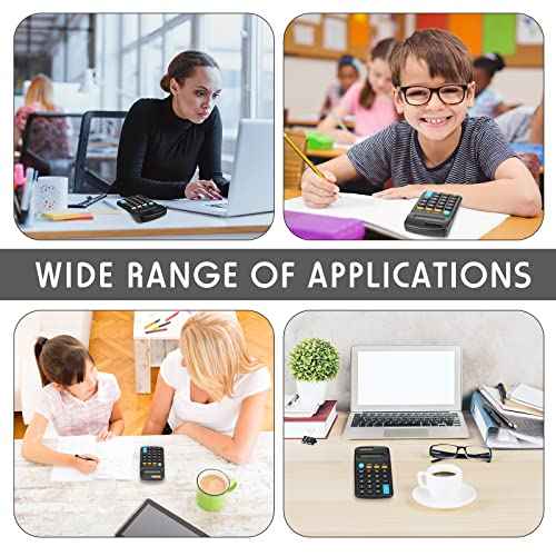 Flutesan 24 Pieces Basic Mini Calculators Bulk for Students Small Pocket Size Hand Held Calculators Desktop School Supplies for Classroom Desktop Home High School College Office(Black)