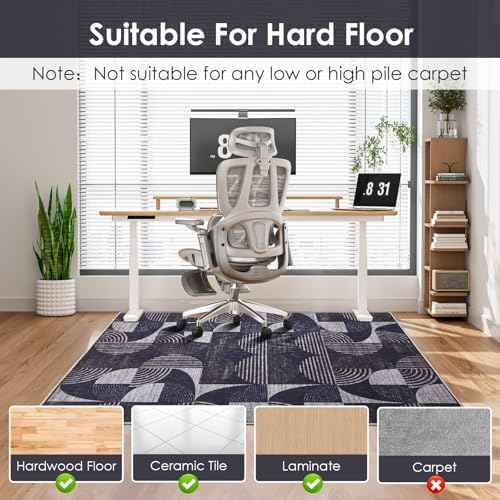 Office Chair Mat,36¡±x48¡±Desk Chair Mats,Stable Chair Mat for Hardwood Floors,Office Rug with Anti-Slip Backing,Low Pile Floor Mat for Offices Chair Easy to Clean,Modern Computer Chair Mats in Offices