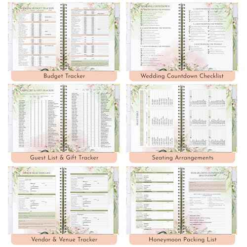 Wedding Planner Book and Organizer ? 132 Page Wedding Planning Book with Tabs, Storage Pockets & Checklists | Engagement Gift, Bridal Shower Gift & Wedding Planner Book Keepsake