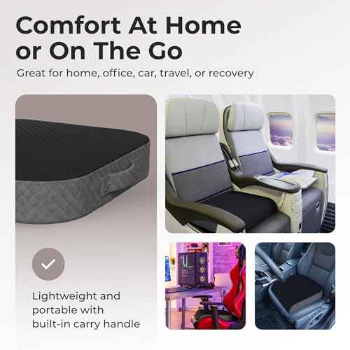 K?lbs Extra Large Seat Cushion, Stylish Plush Velvet Cover, X-Large Memory Foam for Office Chair, Floor Pillow, Cushion Back Pain Coccyx Pain Relief, Carry Handle (Extra Large)