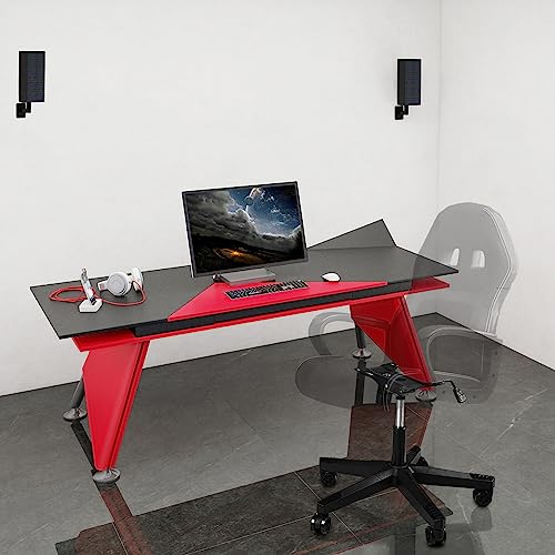 Frassie 28" Gaming Chair Base Replacement Set with Plate, Cylinder & Wheels - Black