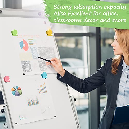 Mi Metty 32 Pack Multicolor Magnetic Clips for Refrigerator Whiteboard Photos