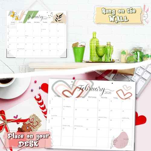 Guasslee 14" X 11" Desk Calendar 2026-2027, Desk Top Calendar 2026, 18-Month School Year Desk/Wall Calendar, 2026 Jan-2027 Jun, Monthly Planner With Corner Protcetor For Office Home School Organizing