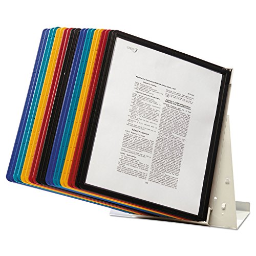 Durable 20-Panel Desktop Reference System - Assorted Colors, Double-Sided