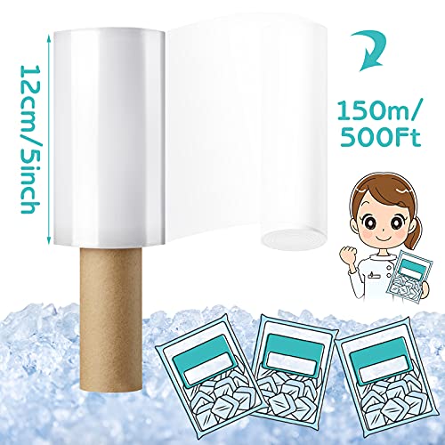 Outus 5" x 500ft Clear Stretch Wrap Film with Handle for Tattoo
