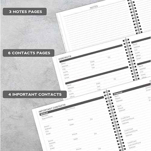 2026-2027 Monthly Planner/Calendar - 2 Year Planner 2026-2027, Monthly Tabs, 9¡¯¡¯ ¡¿ 11¡¯¡¯, Jan 2026 - Dec 2027, Hard Cover, Inner Pocket - Grey