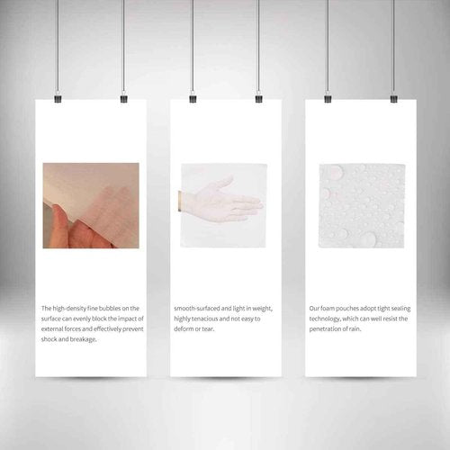 260pcs Moving Supplies, 4 Sizes Foam Pouches(7.5" x 7.5". 7.5" x 12" .12" x12" 14" x 14". 60pcs fragile labels) for Moving and Storing,Making Packaging and Transportation Easier.