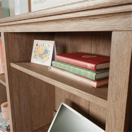 Sauder Rollingwood 54" Hutch in Brushed Oak for Credenza or Writing Desk