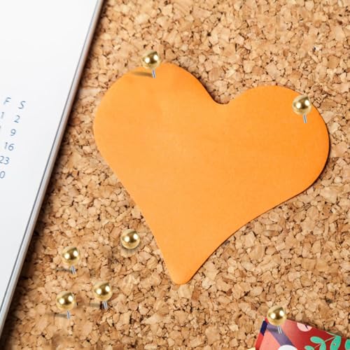Gold 200pcs Map Push Pins Round Head Tacks for Travel - 4x15mm with Storage Box