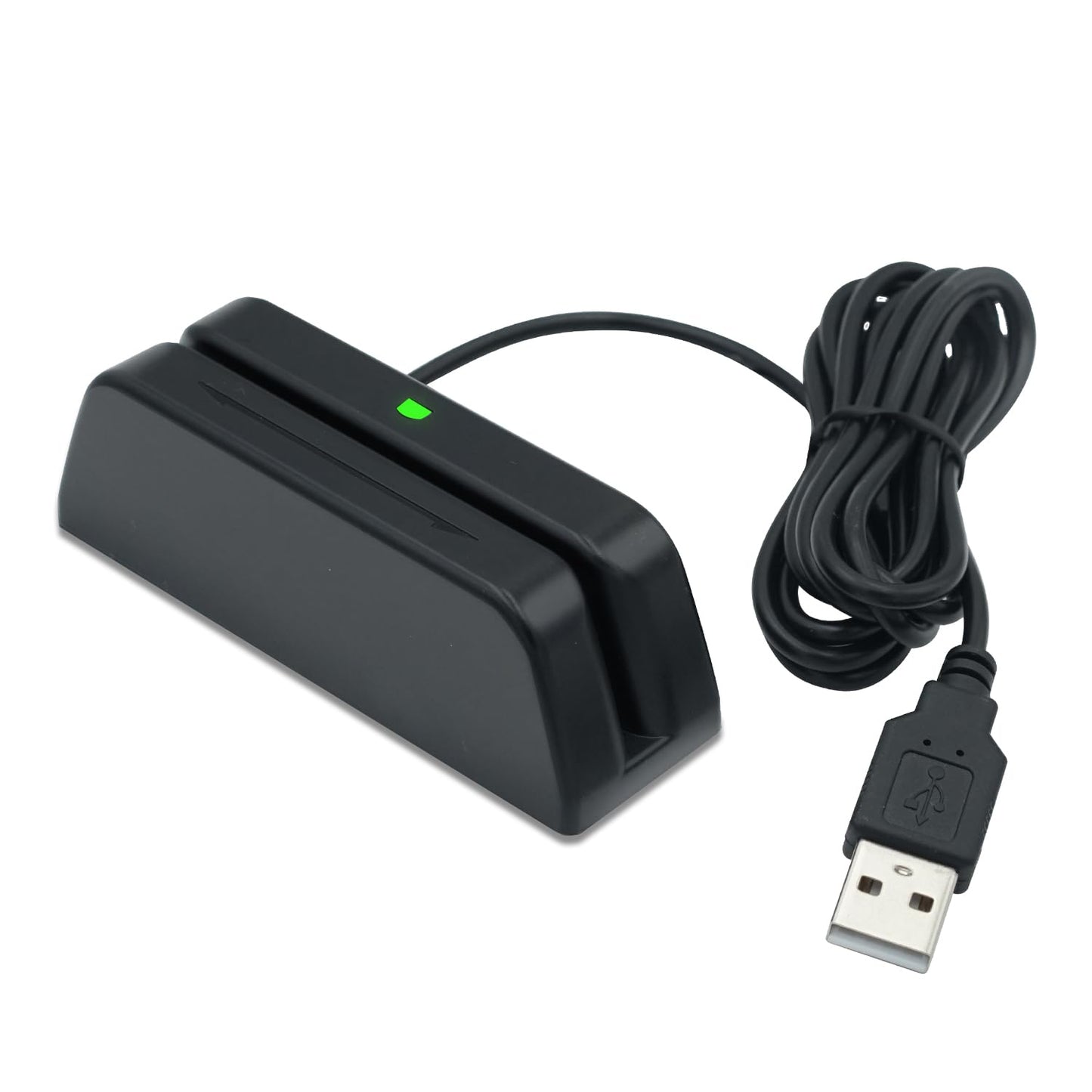 MSR123 Magstripe Reader, 3-Track Swipe Card Reader for Credit Card, ID, Loyalty Programs, USB Keyboard Emulation for QuickBooks Online