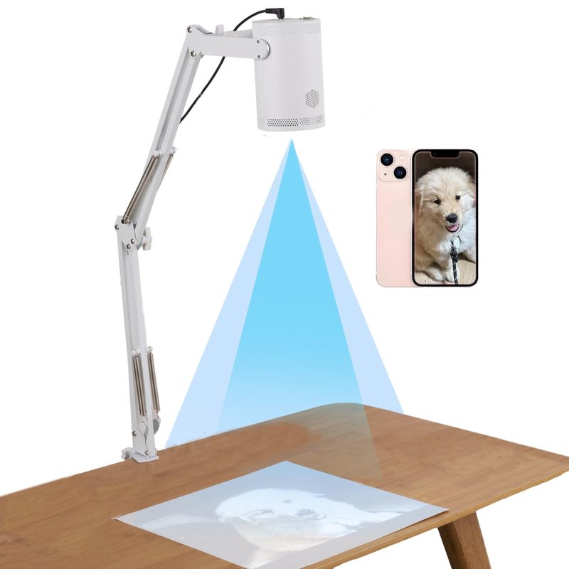 Art Projector for Tracing Drawing Painting,Wireless Projection for Desktop Wall Canva Drawing, Only Compatible with Iphone Ipad Airplay, USB&HDMI input, Arts&Crafts tracing Tool for Kids and Beginners
