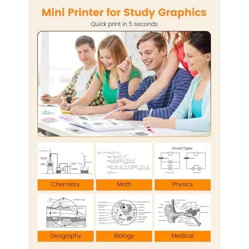 Memoking Sticker Printer - Portable Mini Printer Q02E, Pocket Impresora Port?til Inkless Print Pod Small Thermal Sticker Maker Receipt Printer, for Study Note, Diagrams, Scrapbook, Journal, Gift, DIY