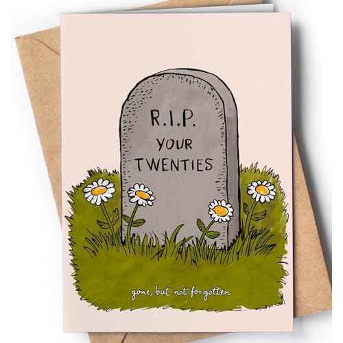 30th Birthday Card - 30th Birthday Card for Her, Him - Funny Happy 30 Birthday Card - 30 Years Old Card - Sarcastic Thirty Bday Card for Men Women - RIP Twenties