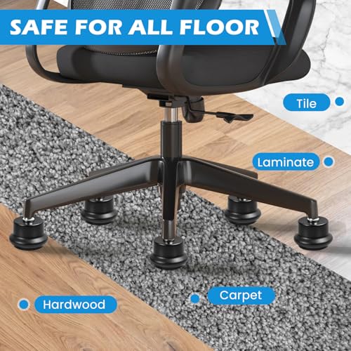 Dirvcp Caster Stoppers 5-Pack – Fixed Chair Casters for All Floors