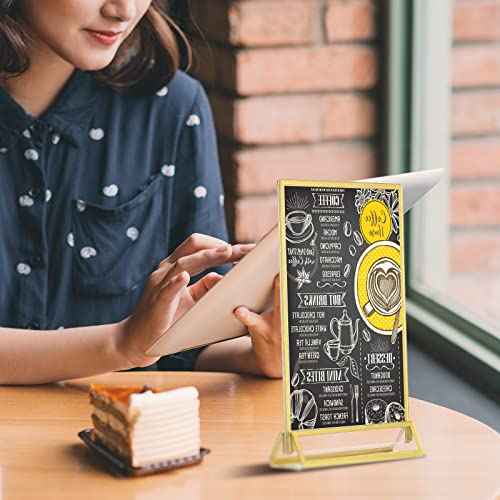 18 Pieces Frames Table Numbers Clear Table Sign Double Sided Picture Photo Frame Table Number Holder Acrylic Sign Holder for Wedding Table Menu Holder(5 x 7 Inches,Gold)