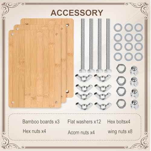Wooden and Bamboo Book Press - double portable bookbinding supplies,book binding kit for beginners(11.8¡¿7.9inch)