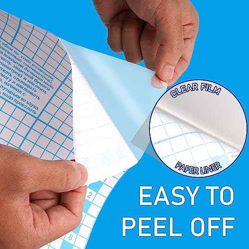 Chell Clear Contact Paper Roll for Books, 17.5 in x 5 ft Clear Self Adhesive Book Cover Paper Protector