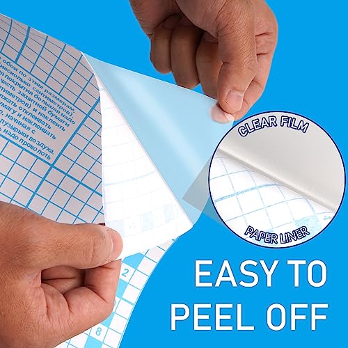 Chell Clear Contact Paper for Books 17.5 in x 5 ft Self-Adhesive Book Cover