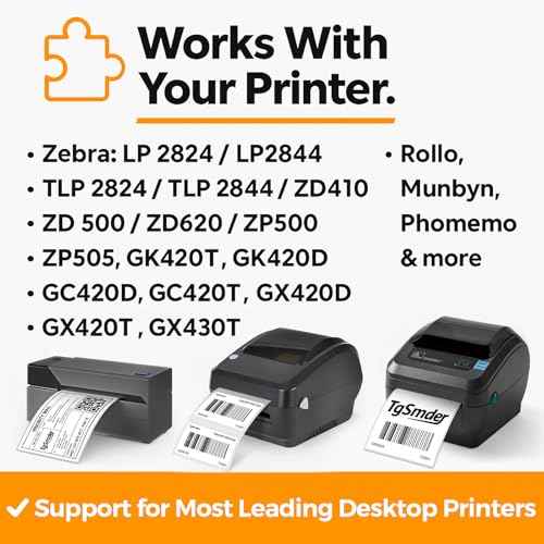 3" x 1" Direct Thermal Shipping Labels ? White Self-Adhesive Compatible with Zebra, Rollo, MUNBYN Thermal Printers | Address Labels, Barcodes, FNSKU | 12 Rolls (1300/Roll) ? Total 15600 Labels