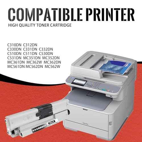 1-Pack C330 44469801 High Yield Black Toner Cartridge, Replacement for OKI C330 44469801 for C310dn C312dn C330dn C331dn C332dn C510dn C511dn C530dn C531dn MC351dn MC352dn MC361dn MC561dn Printer