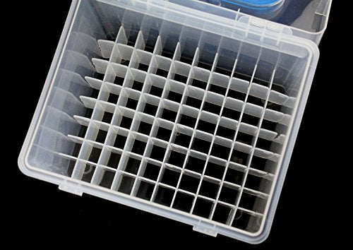 Chris.W Clear 80 Slot Plastic Carrying Marker Case Holder Storage Organizer Box for Paint Sketch Markers--Fits for Markers Pen from 15mm to 18mm Diameter
