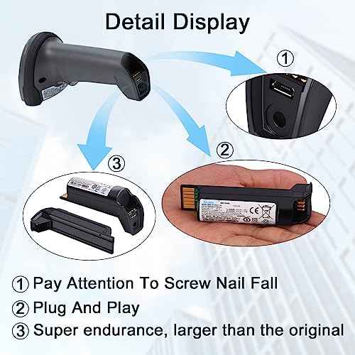 BT-000317-01 for Zebra DS2278 Battery,for Zebra DS22-Compatible with DS22 DS2278 DS2208 DS2278-SR CR2278 Series Handheld Barcode Scanners, Lithium-Ion,3150mAh.