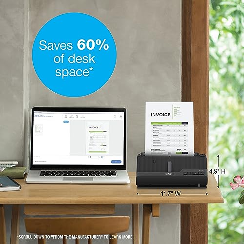 Epson Workforce ES-C220 Compact Duplex Document Scanner with Auto Feeder