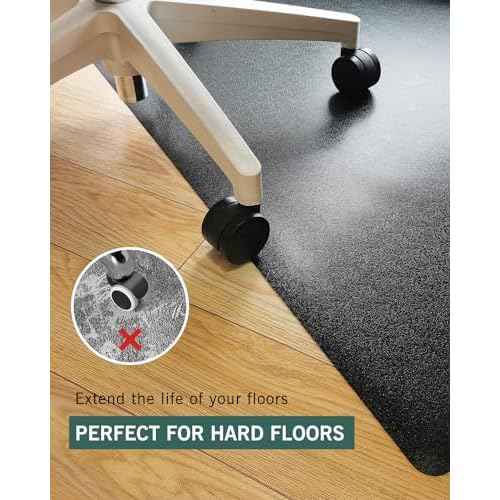 Office Chair Mat for Hardwood Floor, 36"x48" Anti-Slip Waterproof Floor Protector Desk Chair Mat for Rolling Chairs, Heavy Duty Non-Toxic Computer Mat, Easy Glide