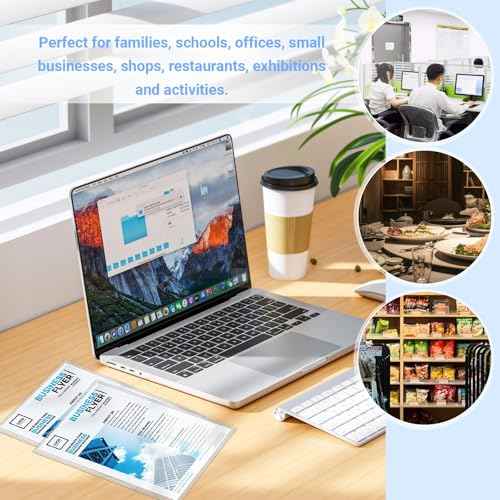 30 Pack No Holes Sheet Protectors, 8.5" x 11", Letter Size Heavy Duty Clear View Page Sleeves Protectors, Clear Paper Document Artwork Protectors