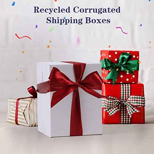 40 Pack Small Shipping Boxes 8x6x6 Inches, White Corrugated Cardboard Mailing Boxes for Shipping Packing Small Business