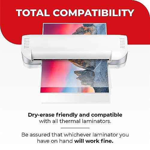 5MIL Thermal Laminating Sheets (75 Count) Photo, Notecard, I.D. Badge Sizes, Dry-Erase Friendly Laminating Pouches, Compatible with Laminators, Crystal Clear Laminated Finish