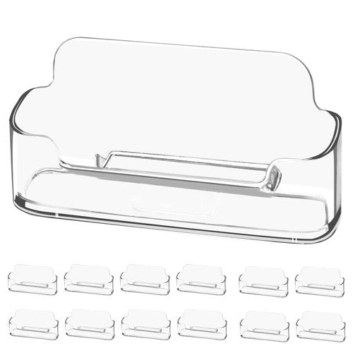 vrupin 16 Pack Business Card Holder for Desk,Clear Acrylic Business Card Stand Plastic Desktop Business Card Display Holders Office for Exhibition, Home & Office